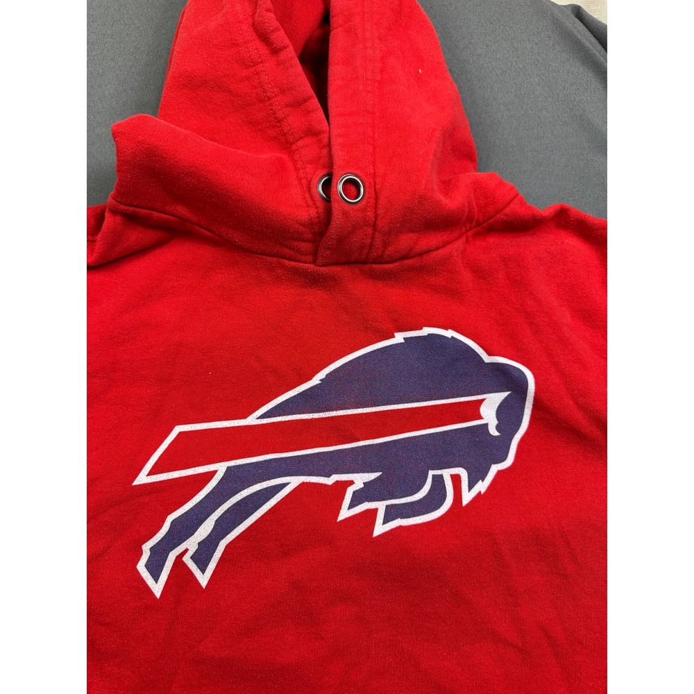 NFL‎ Pro Line Buffalo Bills Red Hoodie Biermann 43 Men's 2XL Sweatshirt